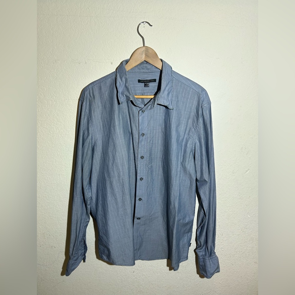John Varvatos Striped‎ Long Sleeve Dress Shirt Size XL